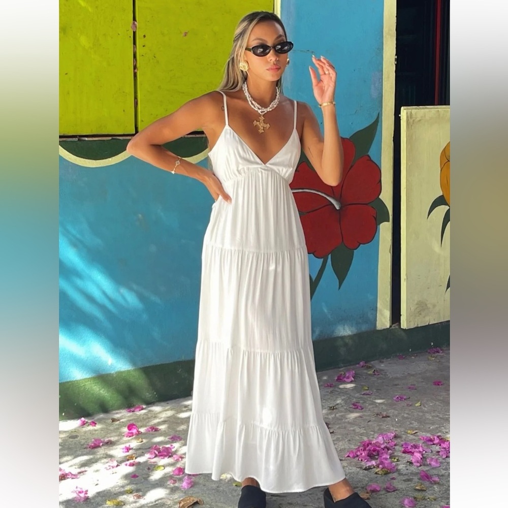 12th tribe white maxi dress